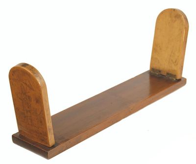 Appraisal: A late th century yew and sycamore folding book stand