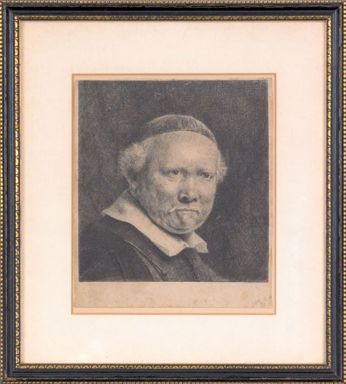 Appraisal: Rembrandt van Rijn Dutch - etching titled Lieven Willemsz van