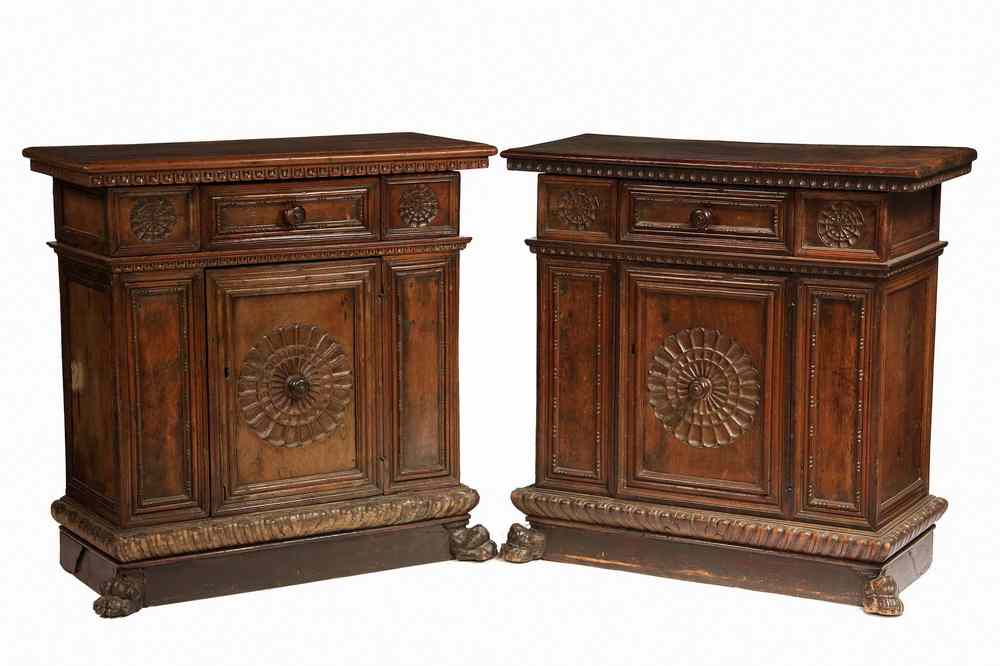 Appraisal: PAIR JACOBEAN CABINETS - Pair of Period Jacobean Cabinets in