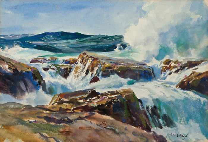 Appraisal: JOHN WHORF American - ''Outer Rocks'' watercolor signed lower right