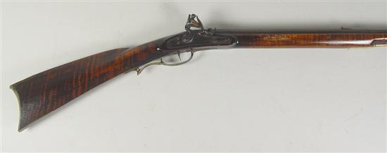 Appraisal: Flintlock Kentucky Style Rifle With Conestoga Rifle Works lock plate