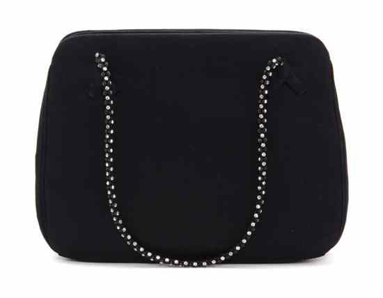 Appraisal: A Judith Leiber Black Satin Evening Bag Stamped Judith Leiber