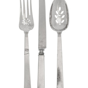 Appraisal: Four Tiffany Co Silver Flatware Articles New York NY th