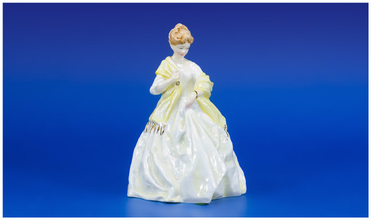 Appraisal: Royal Worcester Figurine RW First Dance Cream Dress Yellow Stole