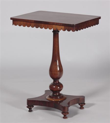 Appraisal: A late Victorian rosewood occasional table the rounded rectangular top