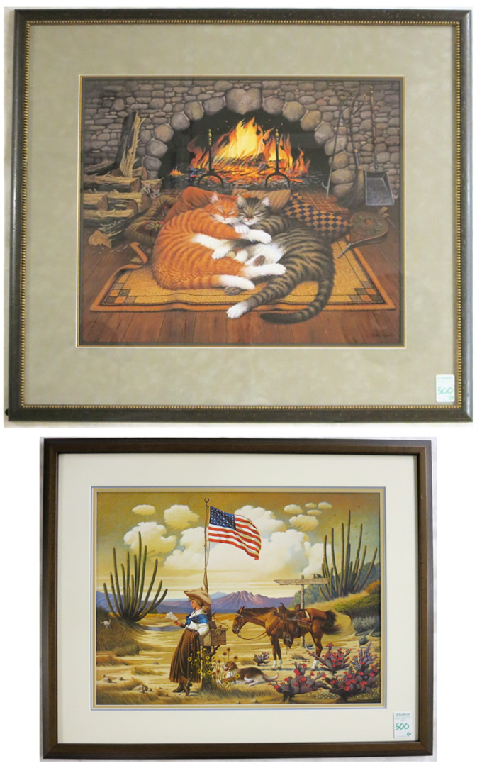 Appraisal: CHARLES WYSOCKI TWO OFF-SET LITHOGRAPHS American - All Burned Out