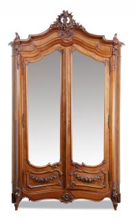 Appraisal: th c French Rococo style walnut armoire h Late th