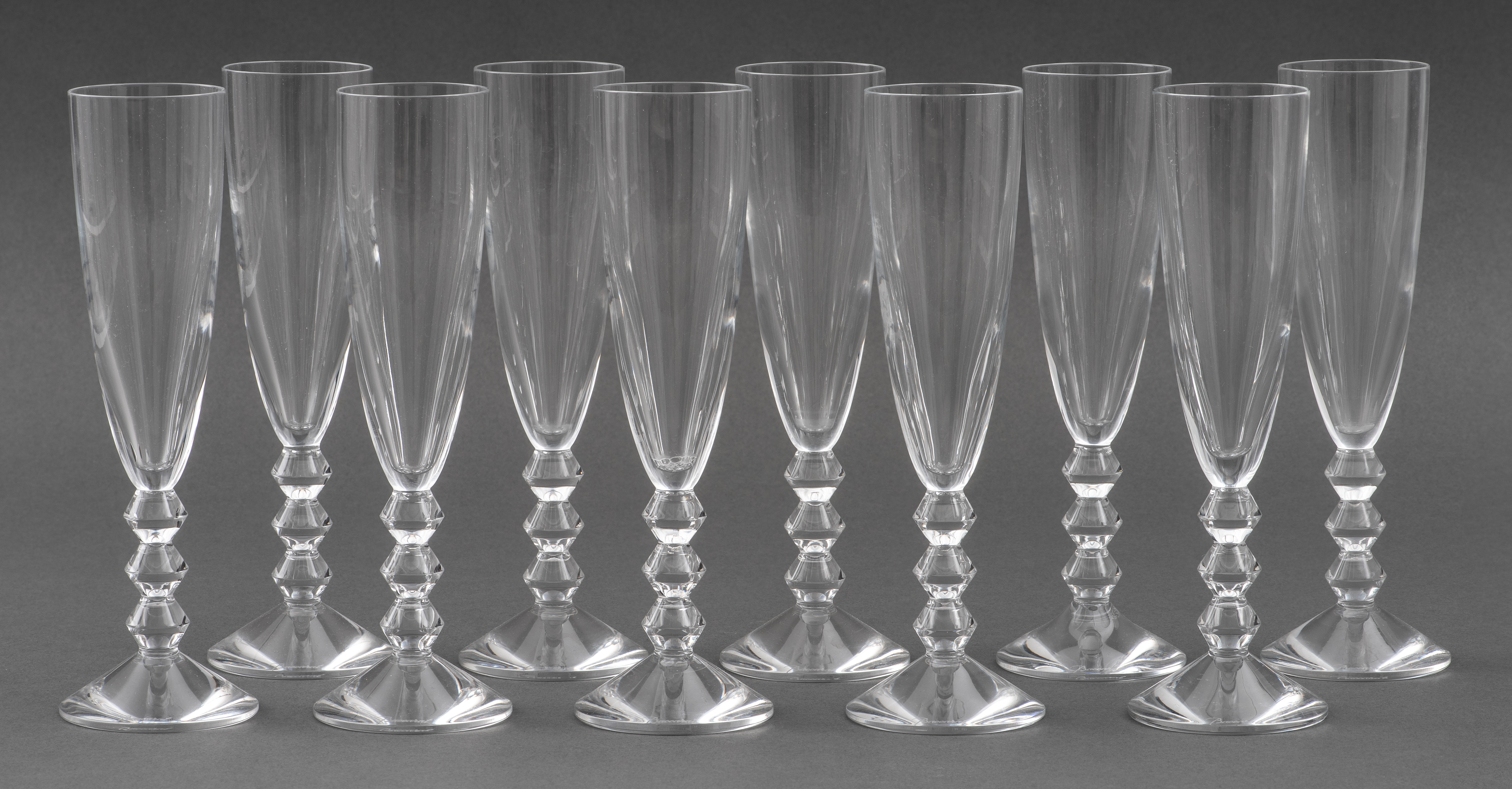 Appraisal: BACCARAT CRYSTAL VEGA FLUTE CHAMPAGNE FLUTES Baccarat Vega Flute Champagne