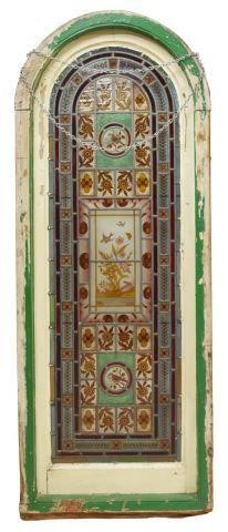 Appraisal: Late Victorian stained and leaded glass window late th early