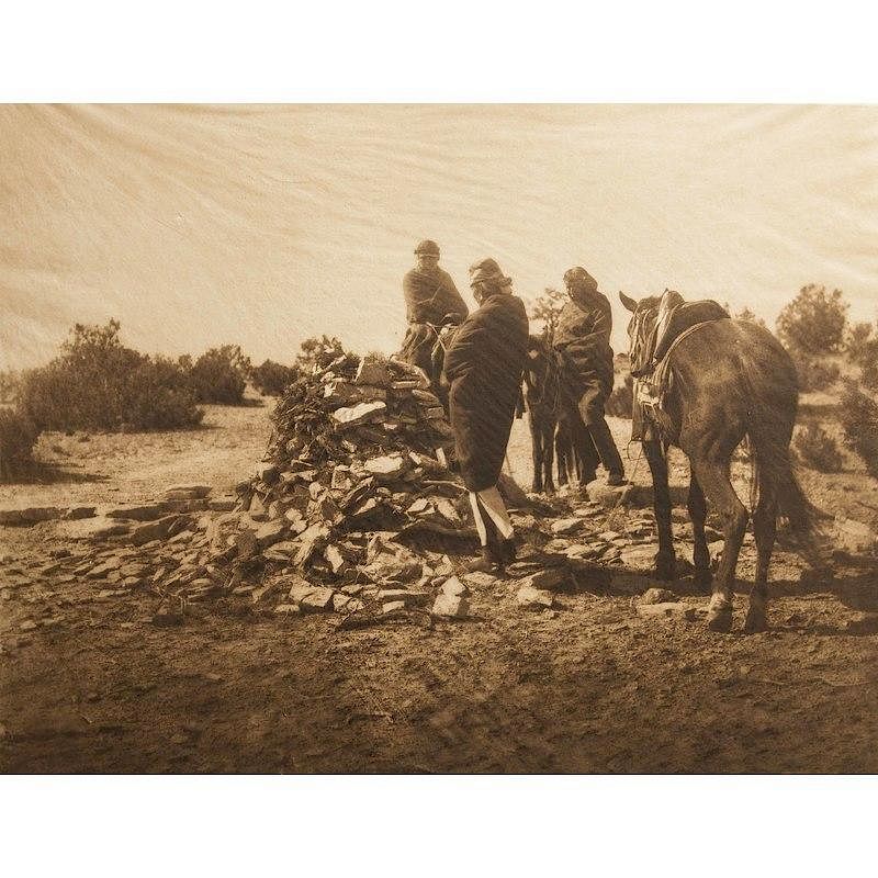 Appraisal: Edward Sheriff Curtis Photogravure At the Shrine - Navajo Photogravure