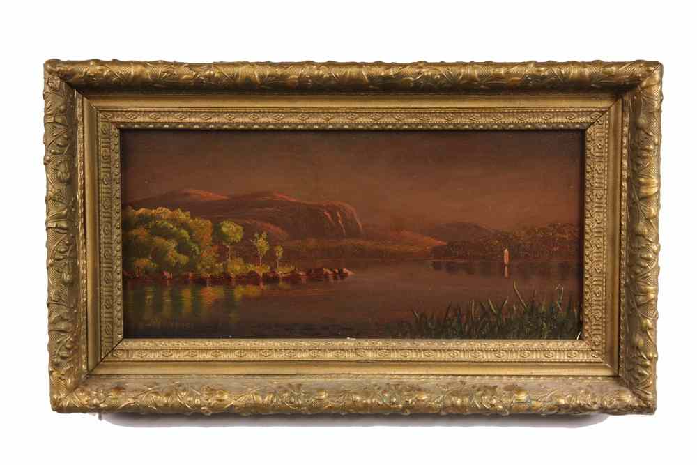 Appraisal: OOP- th C lake scene signed ll ' Bramhall '