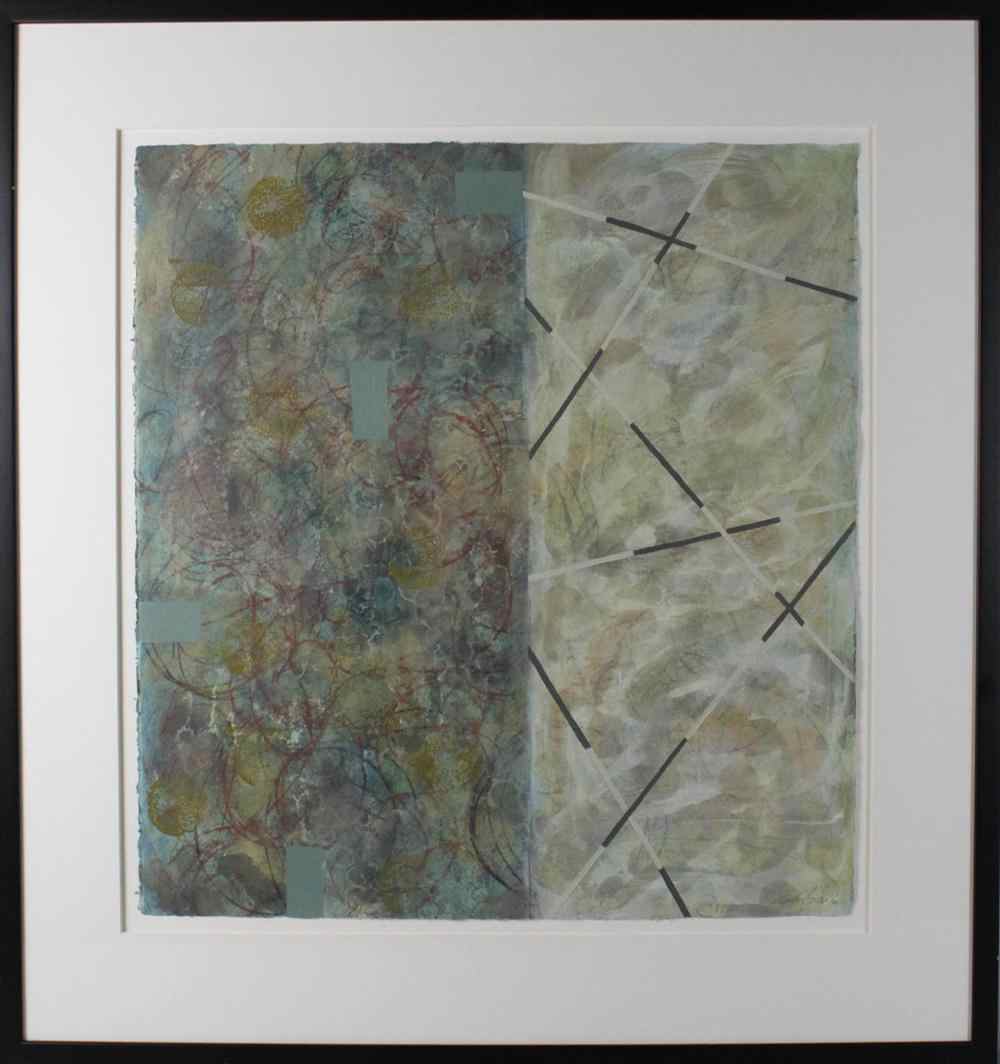 Appraisal: JUDY BARIE AMERICAN TH CENTURY TWO MIXED MEDIA ABSTRACTS Mixed