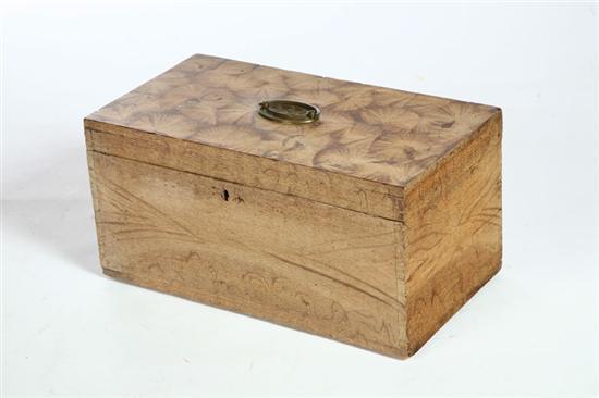 Appraisal: DECORATED BOX American nd quarter- th century poplar Dovetailed box