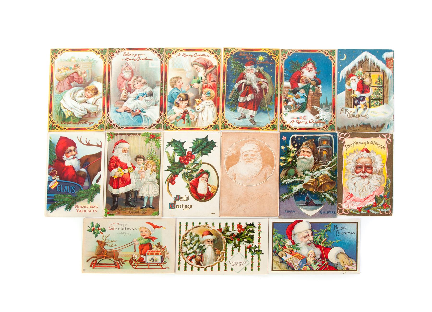 Appraisal: FIFTEEN CHRISTMAS POSTCARDS American and German late th-early th century