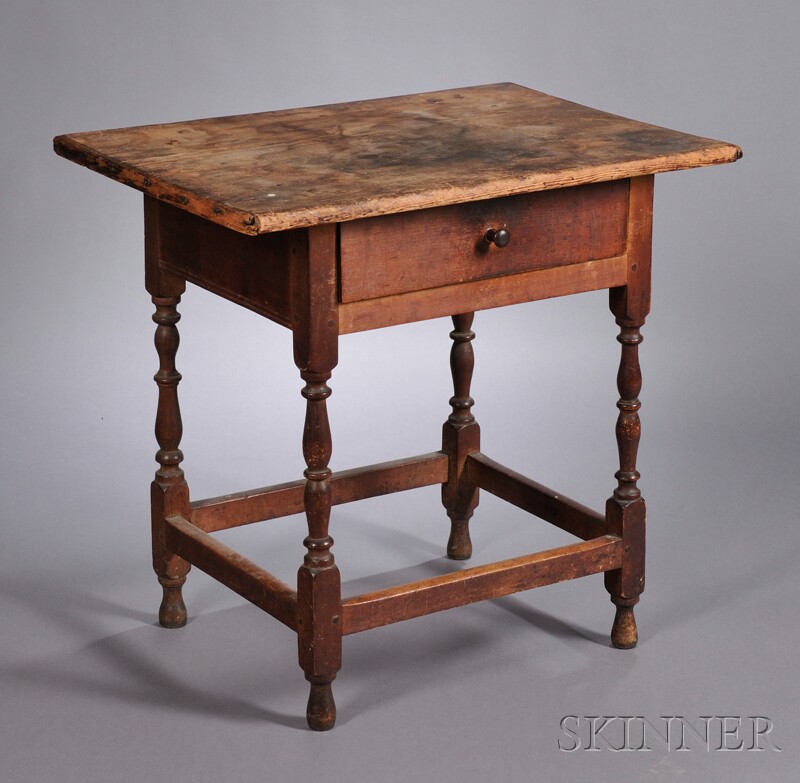 Appraisal: Diminutive Cherry and Pine Tavern Table Connecticut River Valley mid-