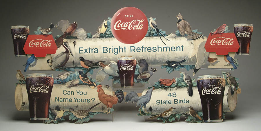 Appraisal: COCA-COLA STATE BIRDS CARDBOARD FESTOON Complete five piece die cut