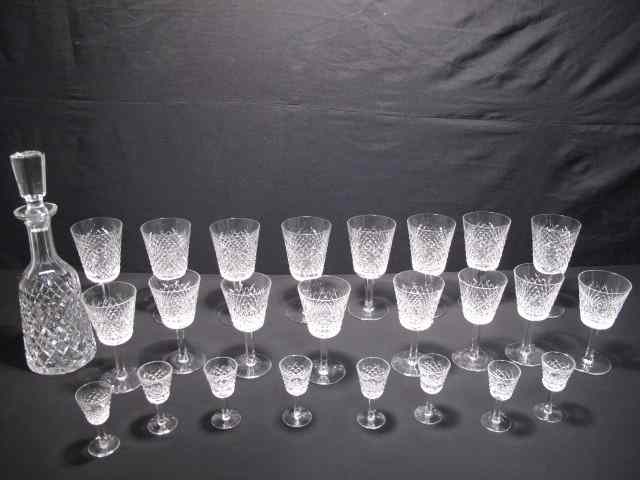 Appraisal: Waterford cut crystal stemware set decanter pieces total Stemware is