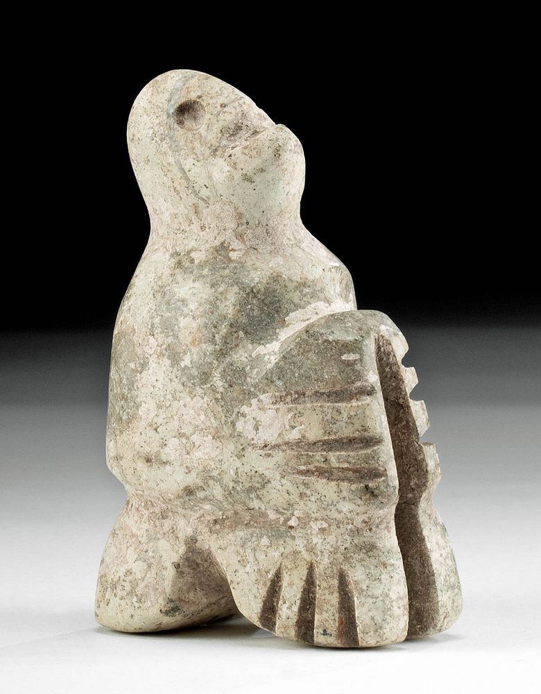 Appraisal: Guerrero Mezcala Greenstone Stargazer Figure Pre-Columbian Mexico Guerrero region Mezcala