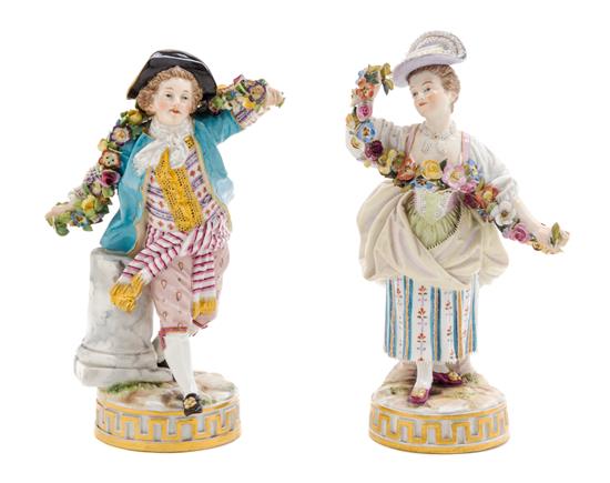 Appraisal: Sale Lot A Pair of Meissen Porcelain Figures th th