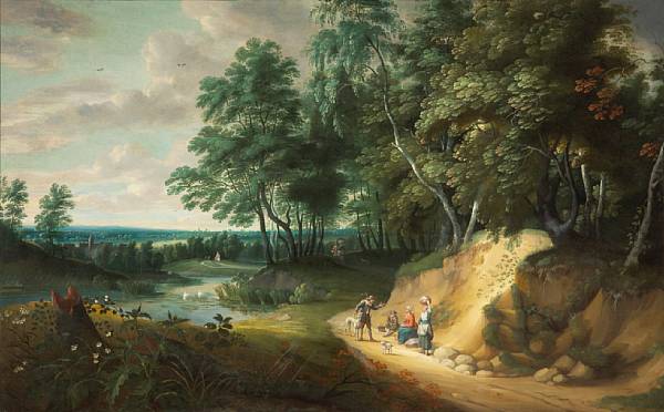 Appraisal: Attributed to Jacques d' Arthois - An extensive wooded landscape