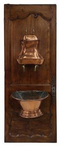 Appraisal: French lavabo fountain late th c comprising lidded copper vessel