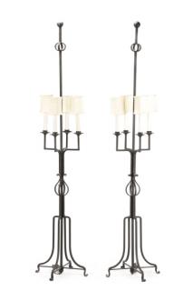 Appraisal: Pair of Tommi Parzinger Style Floor Lamps Style of Tommi