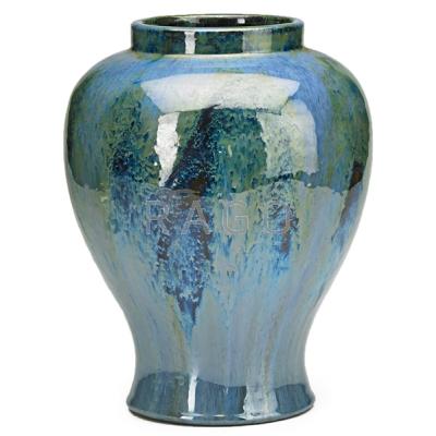 Appraisal: FULPER Baluster vase Chinese Blue Flambe glaze Flemington NJ -