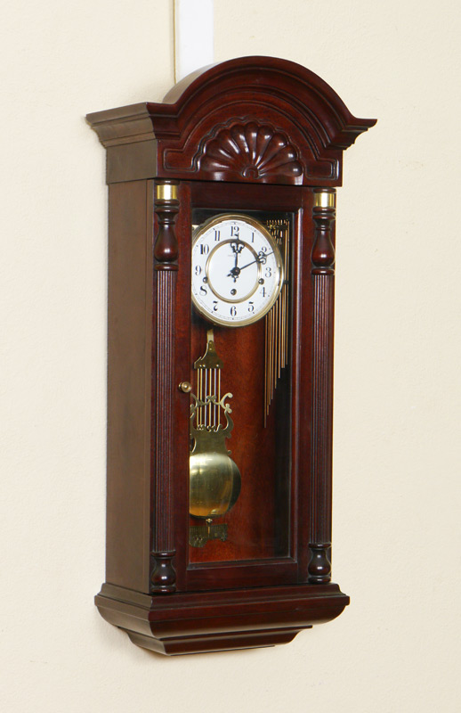 Appraisal: HOWARD MILLER REGULATOR WALL CLOCK Late th century production shaped