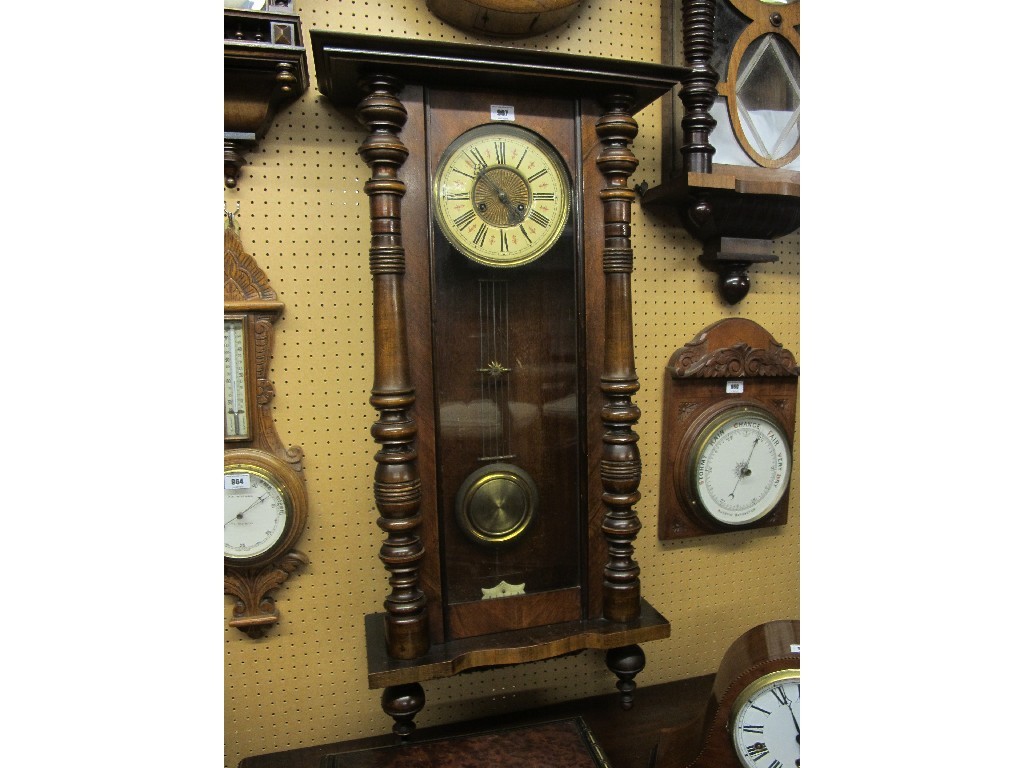 Appraisal: Mahogany Vienna wall clock