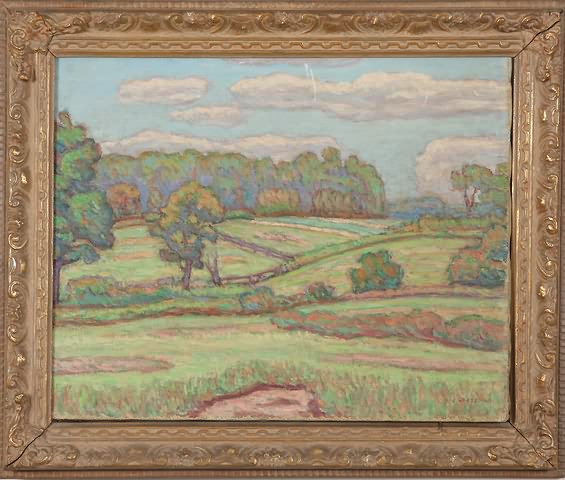 Appraisal: Country landscape oil on canvas x SLR J Grossman loss