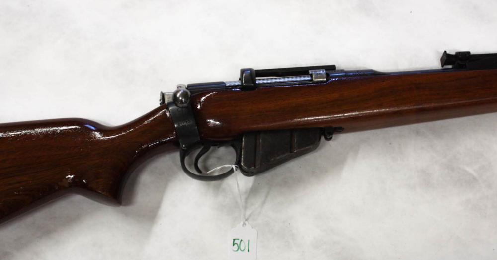 Appraisal: SPORTERIZED ENFIELD NO MK III BOLT ACTION RIFLE British caliber