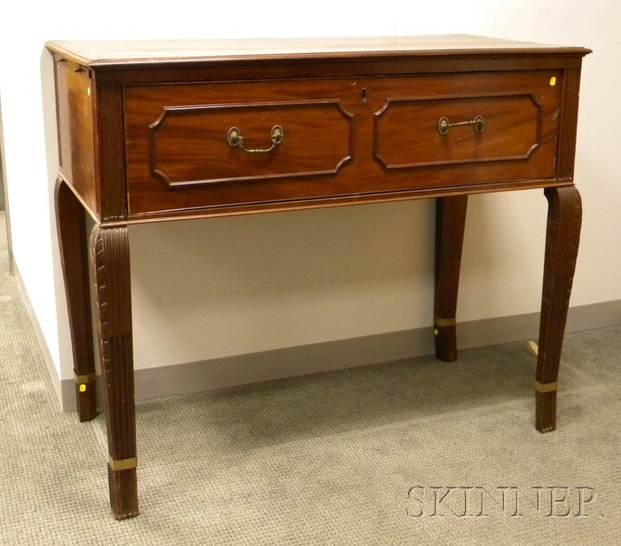 Appraisal: Georgian Mahogany Butler's Desk legs cut down ended and detached