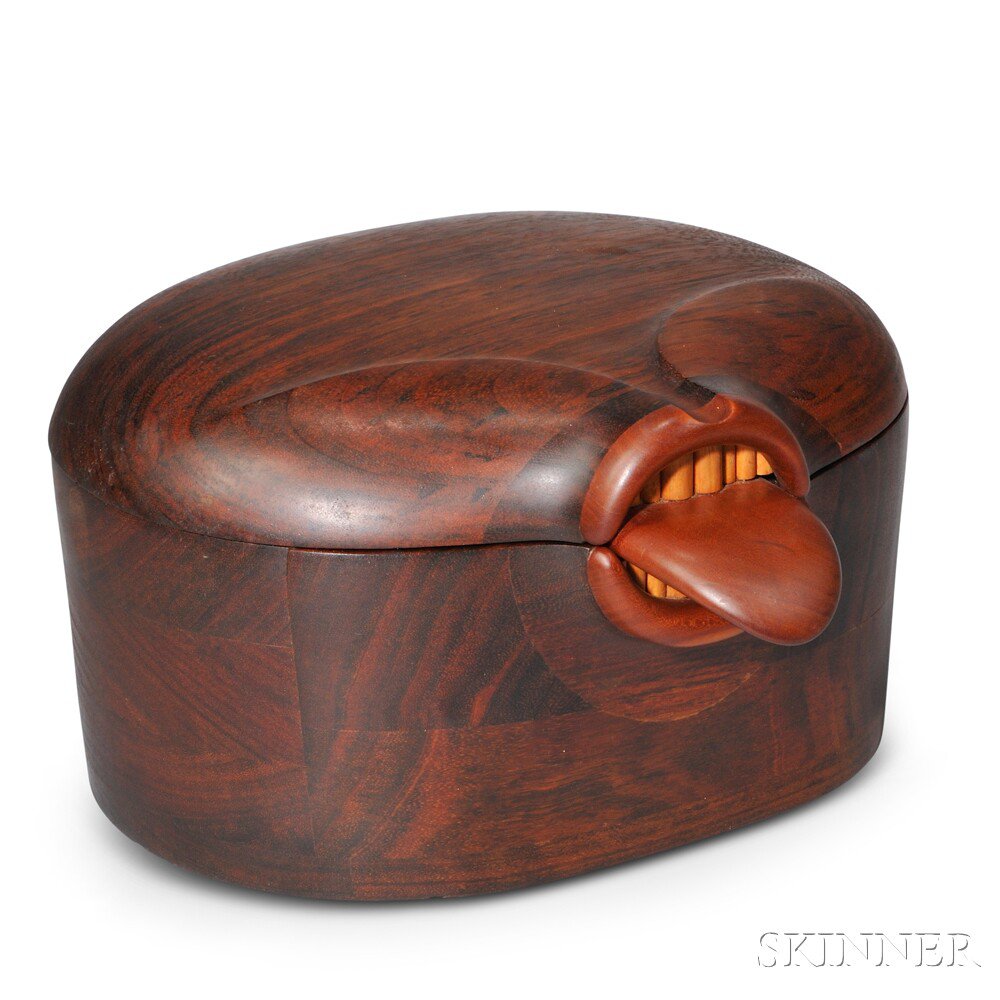 Appraisal: Stewart Paul b Saucy Art Box Hardwood perhaps ehie United