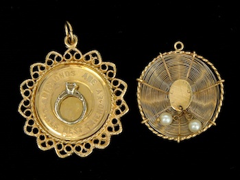 Appraisal: A Pair of Whimsical K Gold Charms Mid- th Century