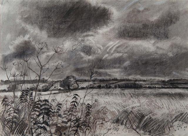 Appraisal: IAN HAY b - 'Summer Storm Dedham' signed charcoals x