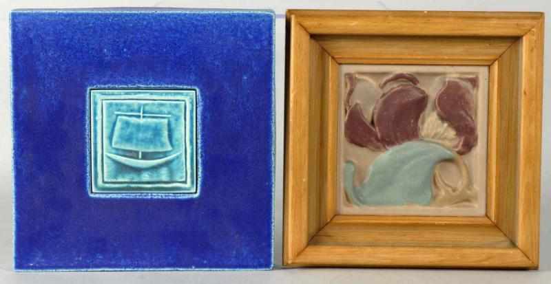 Appraisal: Lot of Tile Pieces Description Includes one framed Rookwood three