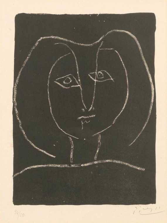 Appraisal: PICASSO PABLO Portrait of a woman Lithograph Signed lower right