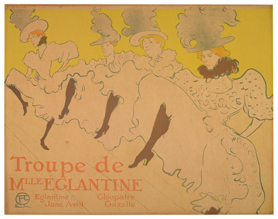 Appraisal: HENRI TOULOUSE-LAUTREC La Troupe de Mademoiselle Eglantine Color lithograph on