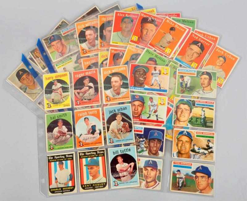 Appraisal: Group Lot of Kansas City A's Baseball Cards Description Includes