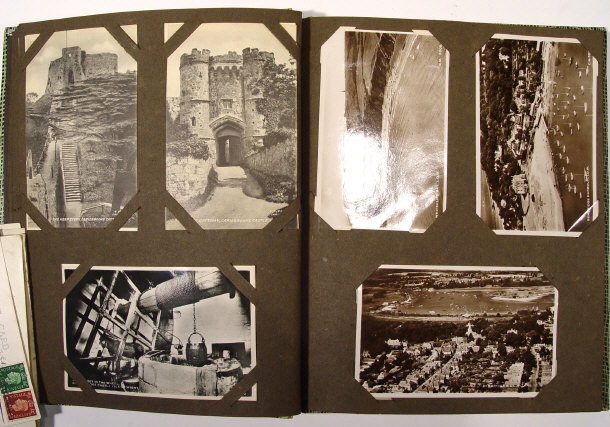 Appraisal: Three albums of postcards mostly topographical views some photographic also