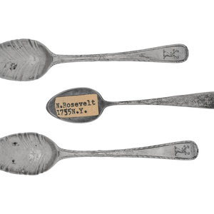 Appraisal: A Set of Three American Silver Teaspoons th Century comprising