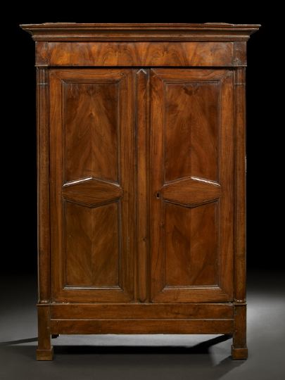 Appraisal: Provincial Empire Mahogany Armoire first quarter th century the molded