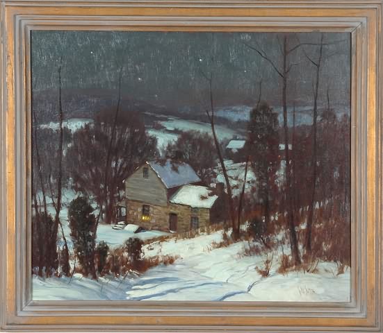 Appraisal: Winter Hillside oil on canvas x SLR G W Sotter