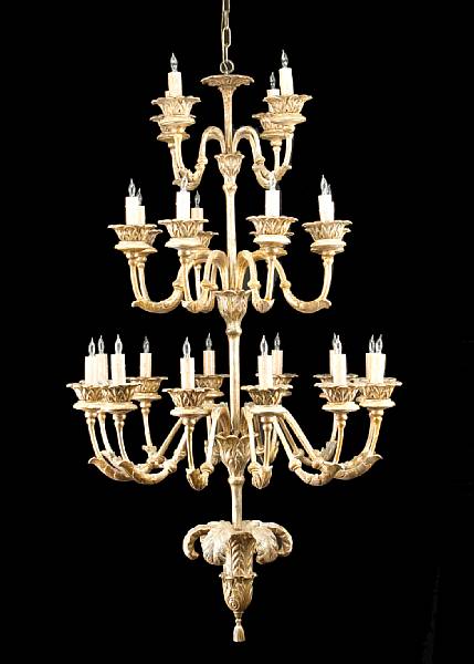 Appraisal: A Northern Italian Neoclassical style silver giltwood and iron twenty