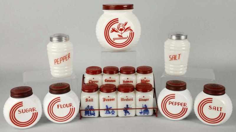 Appraisal: Lot of Range Spice Salt and Pepper Sets Description s