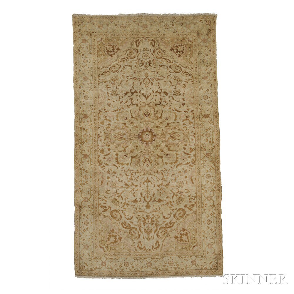 Appraisal: Amritsar Rug North India early th century the cream-colored field