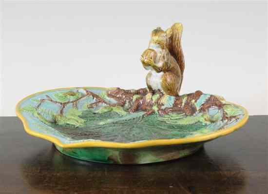 Appraisal: A George Jones majolica dish late th century decorated in