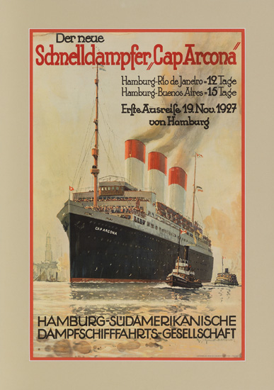 Appraisal: HAMBURG-SOUTH AMERICAN LINE Cap Arcona Der neue Schnelldampfer Cap Arcona