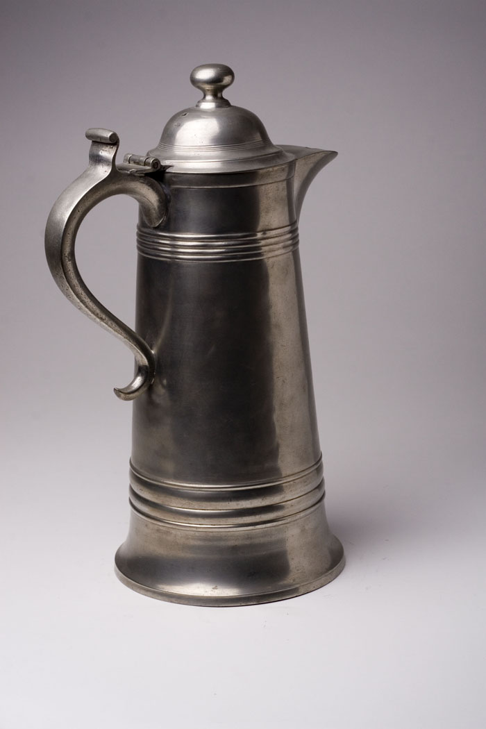 Appraisal: PEWTER FLAGON ISRAEL TRASK - Beverly Massachusetts circa - Maker's