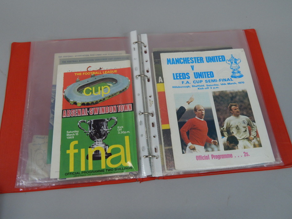 Appraisal: Various football programmes FA Cup and League Cup finals and